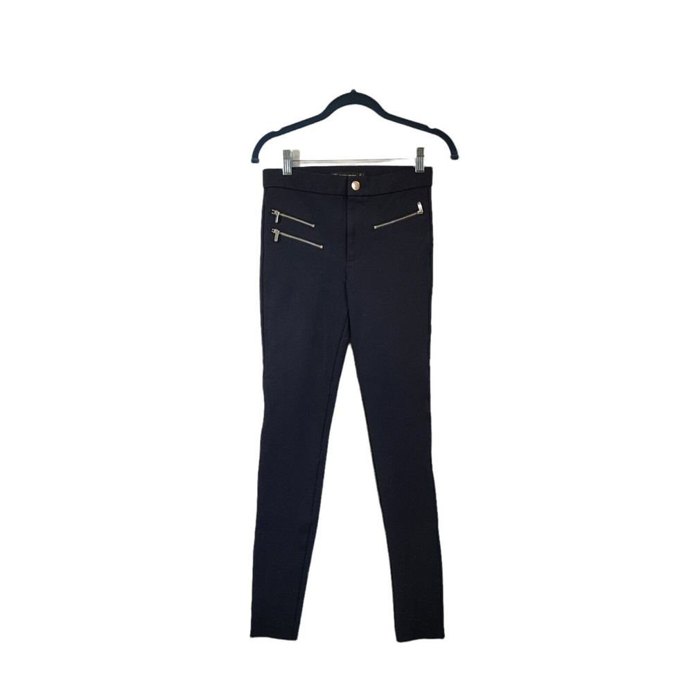 ZARA Trafaluc Collection Womens Pants Size Small Blue Skinny Ankle High Rise
